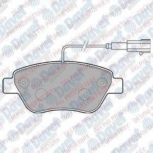 DELPHI LP2276 Fren Balatasi On (123mm) Bipper Cift Fisli 08- ++++